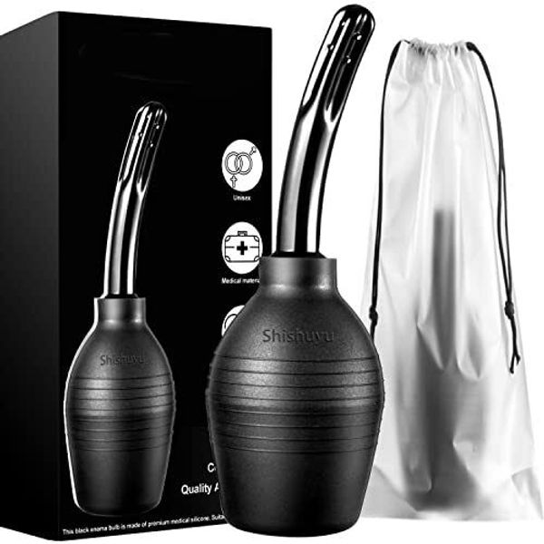 Enema Bulb for Men or Women - Douche Cleaner - 310 ml Capacity Black Color