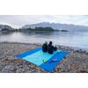 Wekapo Beach Blanket Sandproof, Extra Large Oversized 10'X 9' for 2-8 Adults, Big & Compact Sand Free Mat Quick Drying, Lightweight & Durable with 6 Stakes & 4 Corner Pockets