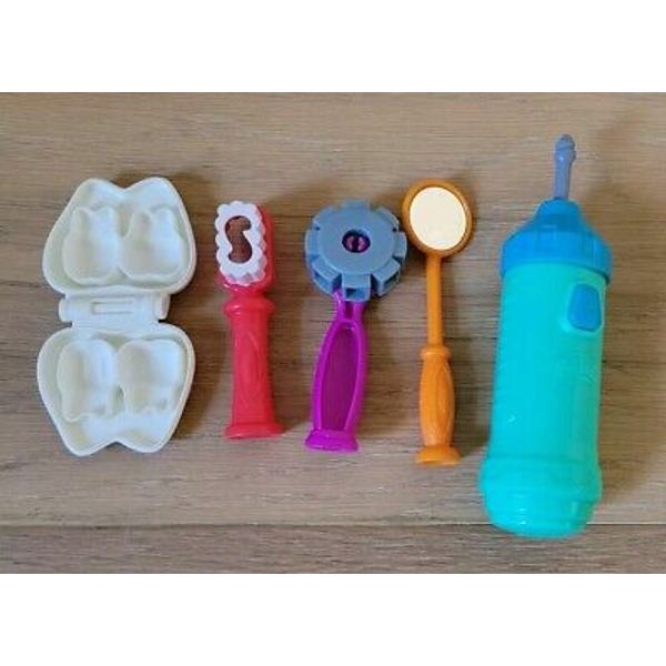 Play Doh Doctor Drill N Fill Dentist Playset Molds Clay Tools Replacement 5pcs