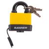 Blackspur - Steel Weatherproof Padlock - 5cm - Yellow