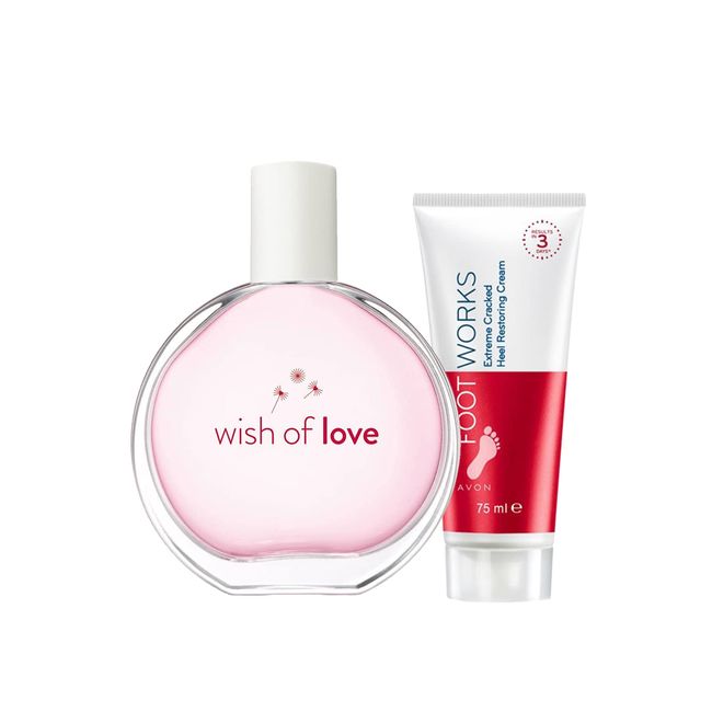 Avon Wish Of Love Kadın Parfüm Edt 50 Ml. ve Çatlak Topukları Onarıcı Ayak Kremi 75 Ml. Paketi