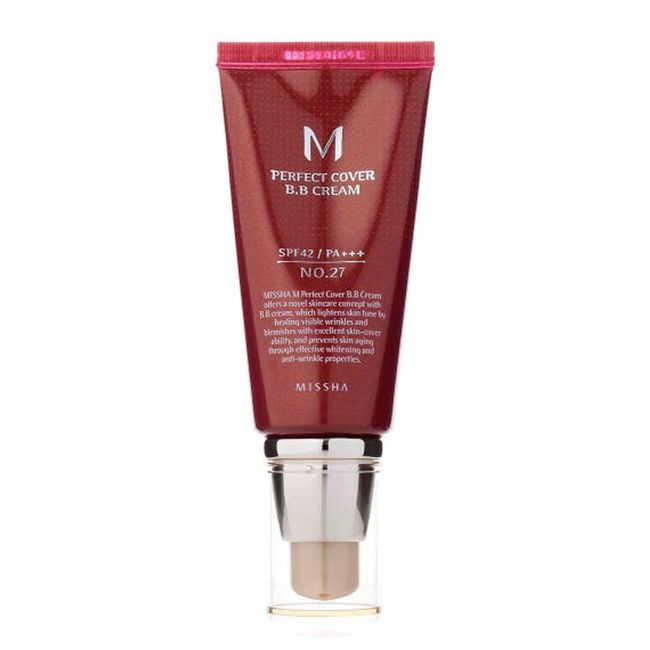 Missha M Perfect Cover BB Cream SPF42 / PA +++ (No. 27 Honey Beige), 50 ml, Pack of 1