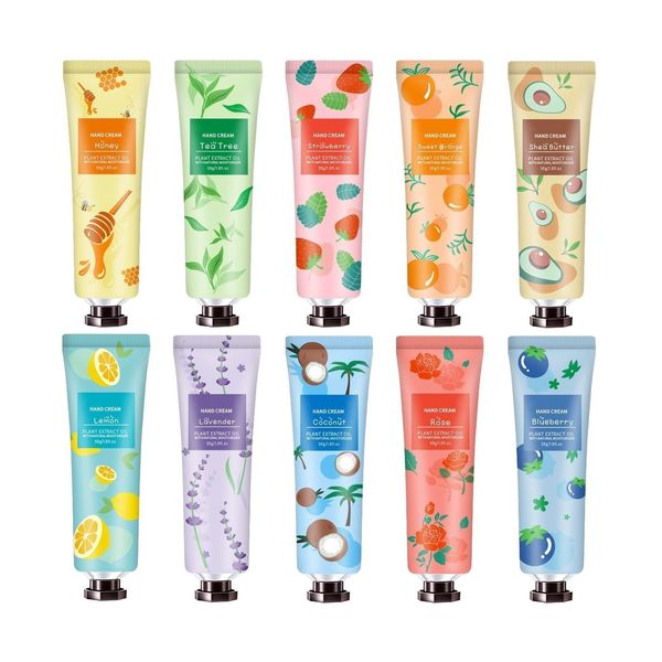 10 Pack Hand Cream for Dry Cracked Hands,Stocking Stuffers for Adults,Christm...