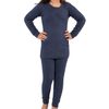 Celodoro Kinder Thermowäsche-Set Ringel-Optik - Blau 158-164
