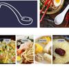 8Pcs Chinese Won Ton Soup Spoon - Reusable Plastic Table Spoon for Ramen Dumpling - White