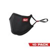 10 PACK Milwaukee 48-73-4239 Large/X-Large Black Reusable Performance Face Mask