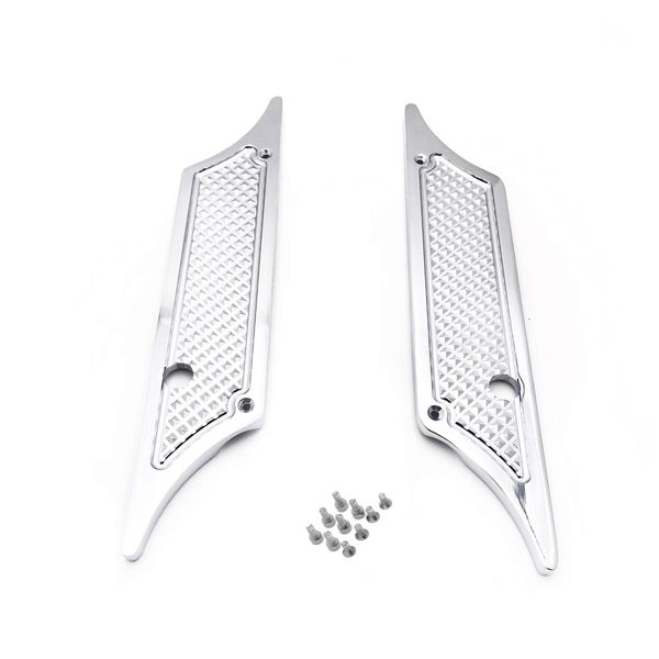 HTTMT SLC001-E- Compatible with 1993-2013 STREET GLIDE Chrome Billet Saddle Bag Latch Covers