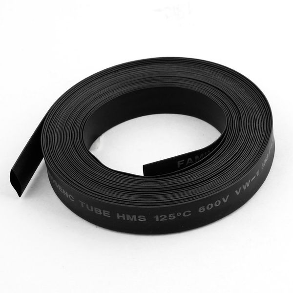 sourcingmap Black 8mm Dia. 2:1 Heat Shrink Tubing Tube Wire Wrap Cable Sleeve 5M