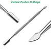 Professional Pushy Cuticle Pusher Curved Spoon D-Shape Guage Under Nail Cleaner