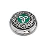 Pillbox Silver Plated Celtic Trinity Knot Green and Boxed