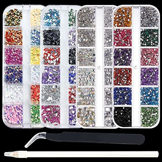 1 Box Mixed Colorful Rhinestones for Nails 3D Crystal Stones for Nail Art  Decorations Diy Design Manicure Diamonds
