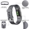 Maledan Bands Replacement Compatible with Fitbit Charge 2, 3-Pack, Small Gray/Blue/Black