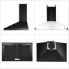 30" Wall Mount Range Hood Kitchen Exhaust Stove 450 CFM 3-Speed Button Control