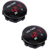 2X Round Red LED Voltmeter Voltage Display 12-24VDC Battery Box or Go Kit, 2Pcs