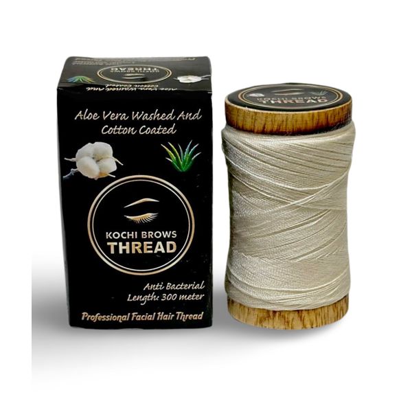 Kochi Co Eyebrow Threading Thread | Organic Cotton Thread for Precise Eyebrow Shaping | Ideal for Salon and Home Use | Thread for Perfect Eyebrow Sculpting (Pack of 1)