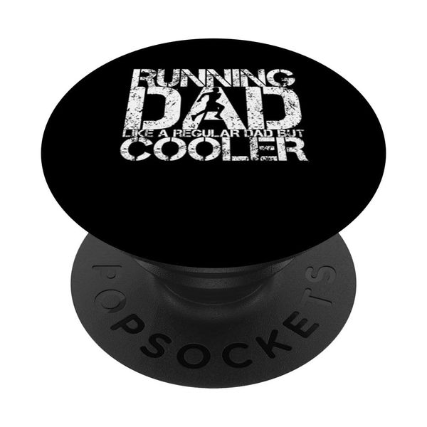 Running Dad Funny Runner Daddy Endurance Athlete Fathers PopSockets Swappable PopGrip