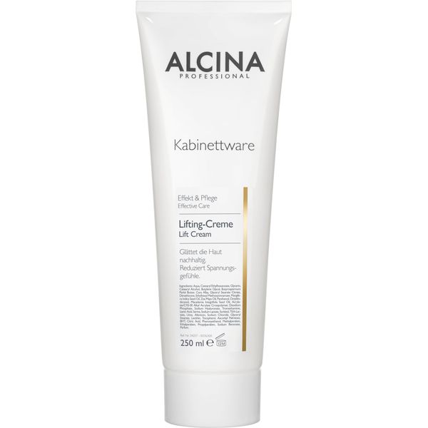 ALCINA Lifting Cream - 1 x 250 ml - Effect & Care - Smooths the Skin Sustainably - Lines and Wrinkles Appear Reduced - With Macadamia, Peach Seed Oil and Hyaluronic Acid