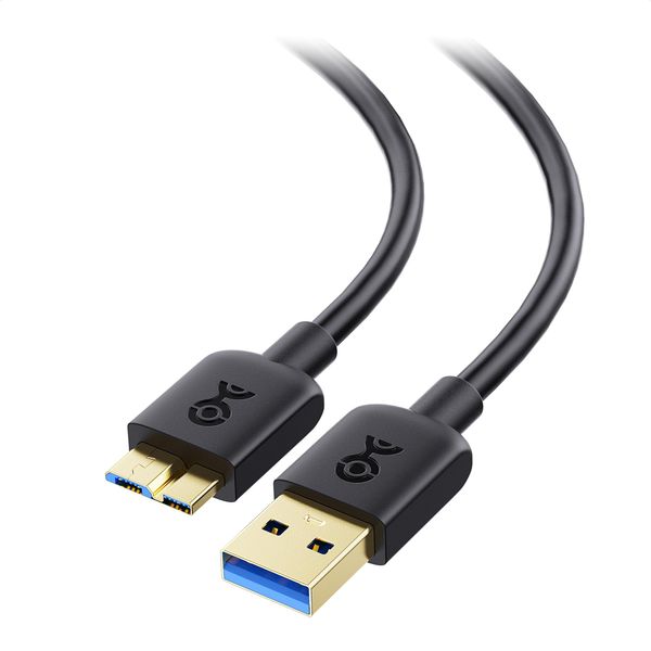 Cable Matters Short Micro USB 3.0 Cable 3 ft (External Hard Drive Cable, USB to USB Micro B Cable) in Black, Compatible with Seagate, LaCie, Toshiba, Samsung, Western Digital/WD External Hard Drive