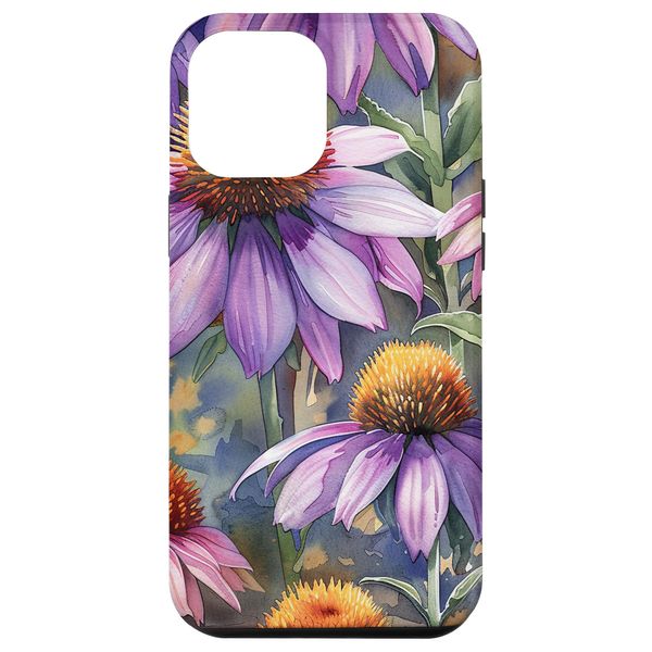 Hülle für iPhone 14 Plus Echinacea Blume Aquarell Muster Grafik