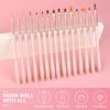 KADS Gel Nail Brushes 15pcs/set Nylon Mane Nail Art Brush Comfortable Handle Brush with ABS Cover