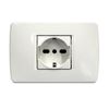BTicino Moon Pre-Assembled Complete Socket Kit, Standard, German and Bypass, White
