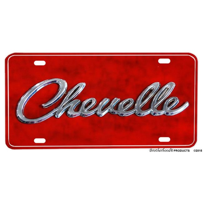 Chevelle Logo Aluminum License Plate