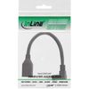 InLine® DisplayPort 1.4 Adapter Cable ST/BU 8K4K Downward Angled Black/Gold 0.15 m