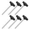 Sourcing Map 6Pcs Tee Wing Knobs Thumb Screws, M4 x 60mm, Black