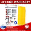 20 ft Recoil Poly Air Compressor Hose Accessories Tool Kit For Various Inflation