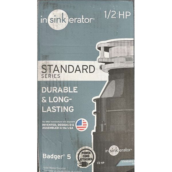 InSinkErator Badger 5 1/2HP Garbage Disposal W/Cord