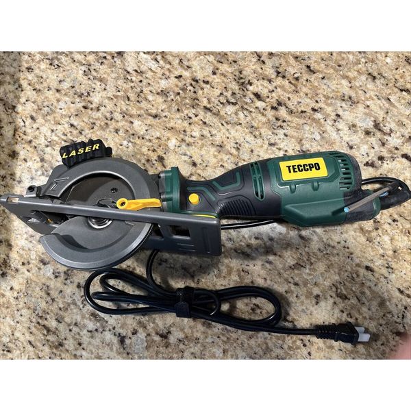 HYCHIKA Mini Circular Saw Compact Circular Saw Power Tool with 3 Saw Blades 4A