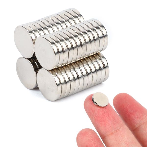 Runmeihe 50PCS 10X2mm Mini Frigerator Magnets with Strong Neodymium, Small Refridge Magnets Used as Office Whiteboards Magnets, DIY and Crafts Magnets, Map Magnets