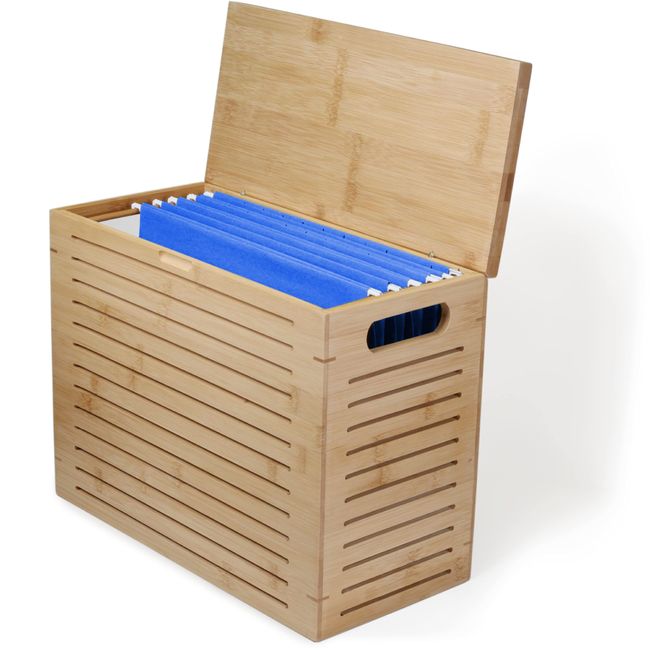 Natural Wooden Mail Organizer - Desktop File Holder 