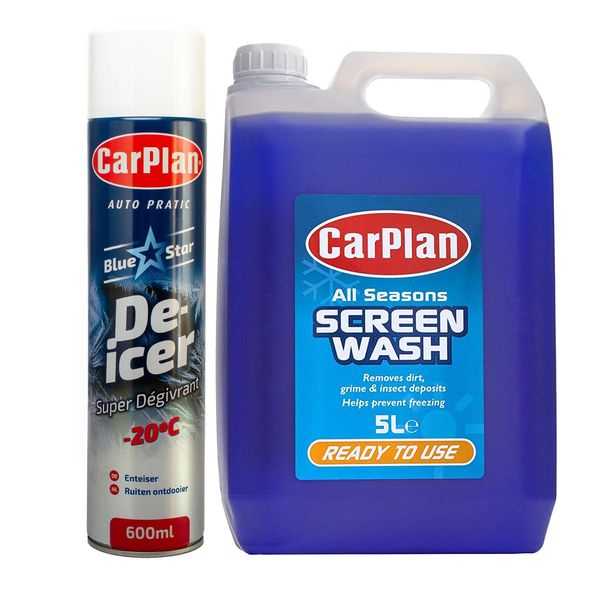 CarPlan All Seasons Ready Mixed Screenwash & Blue Star De-Icer Winter Kit
