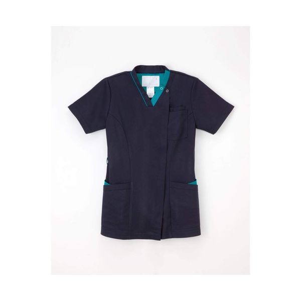 Women's Medical Scrubs Navy+Turquoise Size: M RF-5122 Nagaileben