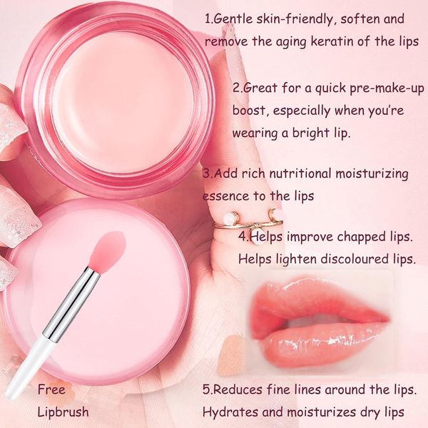 Lip Sleeping Mask, Lippenmaske für Lippenpeeling, Trockenen & Rissige Lippen, Feuchtigkeitsspendende Lippenbalsam, Tag & Nacht Lippenpflege, Lip Mask for Women Men,Skin Care(Strawberry+Grape)