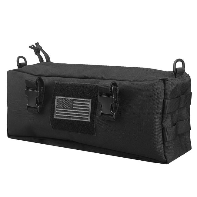 AMYIPO Tactical Pouch Multi-Purpose Large Capacity Increment Pouch Short Trips Bag (Black (1 PCS))