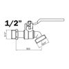 1/2" Garden Patio Bib Ball Valve Lever Type Handle Replacement Brass Tap