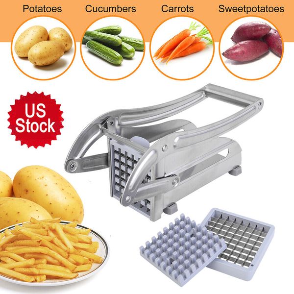 2 Blades French Fry Cutter Potato Vegetable Cucumber Sweetpotato Slicer Chopper