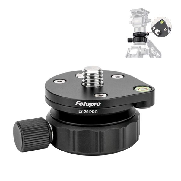 Fotopro LY20 PRO Tripod Speedy Mini Leveling Base Universal Horizontal Adjustment Mount for DSLR Camera