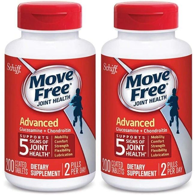 Move Free Advanced Glucosamine Chondroitin MSM + Vitamin D3  Joint Support Supplement, Supports Mobility Comfort Strength Flexibility &  Bone + Immune Health - Tablet, 3x120ct Bottles (120 servings)* : Health &  Household