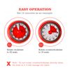 Jayron Kitchen Timer reminder Manage timers 360 degree rotary mechanical timer Baking countdown Kitchen alarm clock refrigerator magnetic for Cooking,Learning (red)