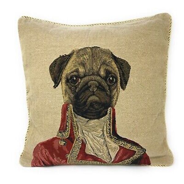 Tache 1PC Napoleon Pug Dog Decorative Tapestry Cushion Throw Pillow Cover Case