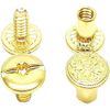 Saddles & Such 3/8" Premium Engraved Solid Brass Chicago Screw Fasteners 10 Pack