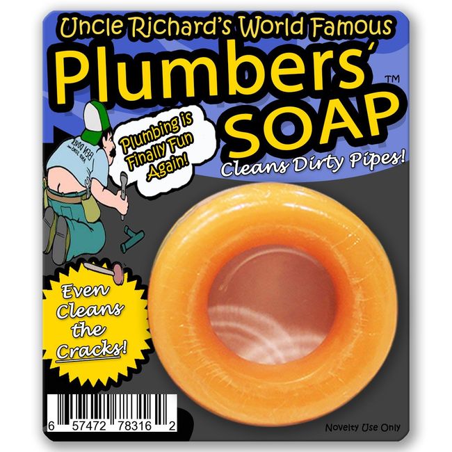 Uncle Richard’s Plumbers Soap – Cleans Dirty Pipes Plumber Gifts for Men Handyman Gifts Soap for Men Naughty Stocking Stuffers for Guys Plumber Tools Willy Washer Weiner Dick Soap Gag Gifts f