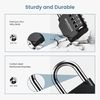 Sparkiva Combination Padlock with Code, 4 Digit Heavy Duty Padlock Weatherproof & Rust-Resistant Gym Locker Padlocks for School & Garage – Secure & Durable Code Lock, Black