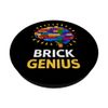 Brick Genius Master Builder Blocks Building Birthday Kids PopSockets Adhesive PopGrip