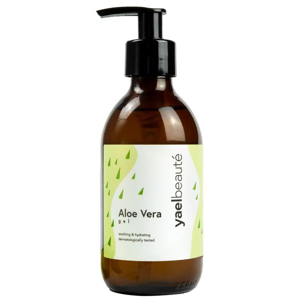 Yael Beauté Aloe Vera Gel - Reines Aloe Vera mit 99 Prozent Natürlichen Inhaltsstoffen - Aloe Vera Creme und After Sun Hautpflege für Gesicht & Körper