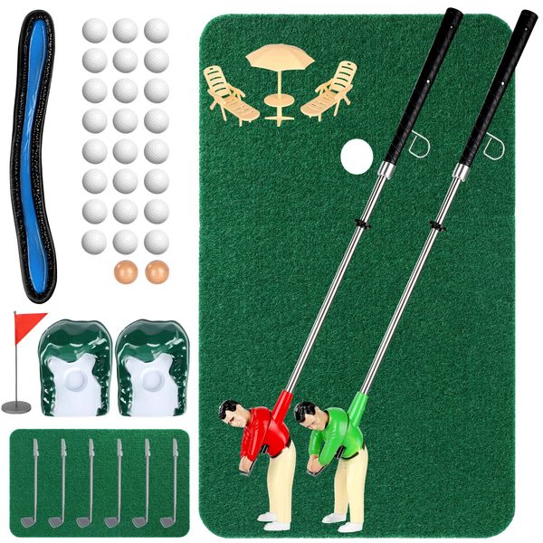 Wassteel Mini Golf Toys for Kids Funny Golf Gifts, Two Mini Golfers for Parent-Child Interaction, Fun Play Golf Indoor Games, Family Game for 6 7 8 9 Year Old Boys Girls