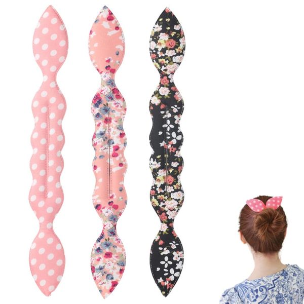 EODKSE Magischer Haarknoten, 3 Stück Haarknotenmacher, Hair Bun Maker, Haarknoten Maker, Haarhalter Schwamm Clips Haar Styling Donut Brötchen Haar Twist Lockenwickler Donut Tools für Mädchen Frauen